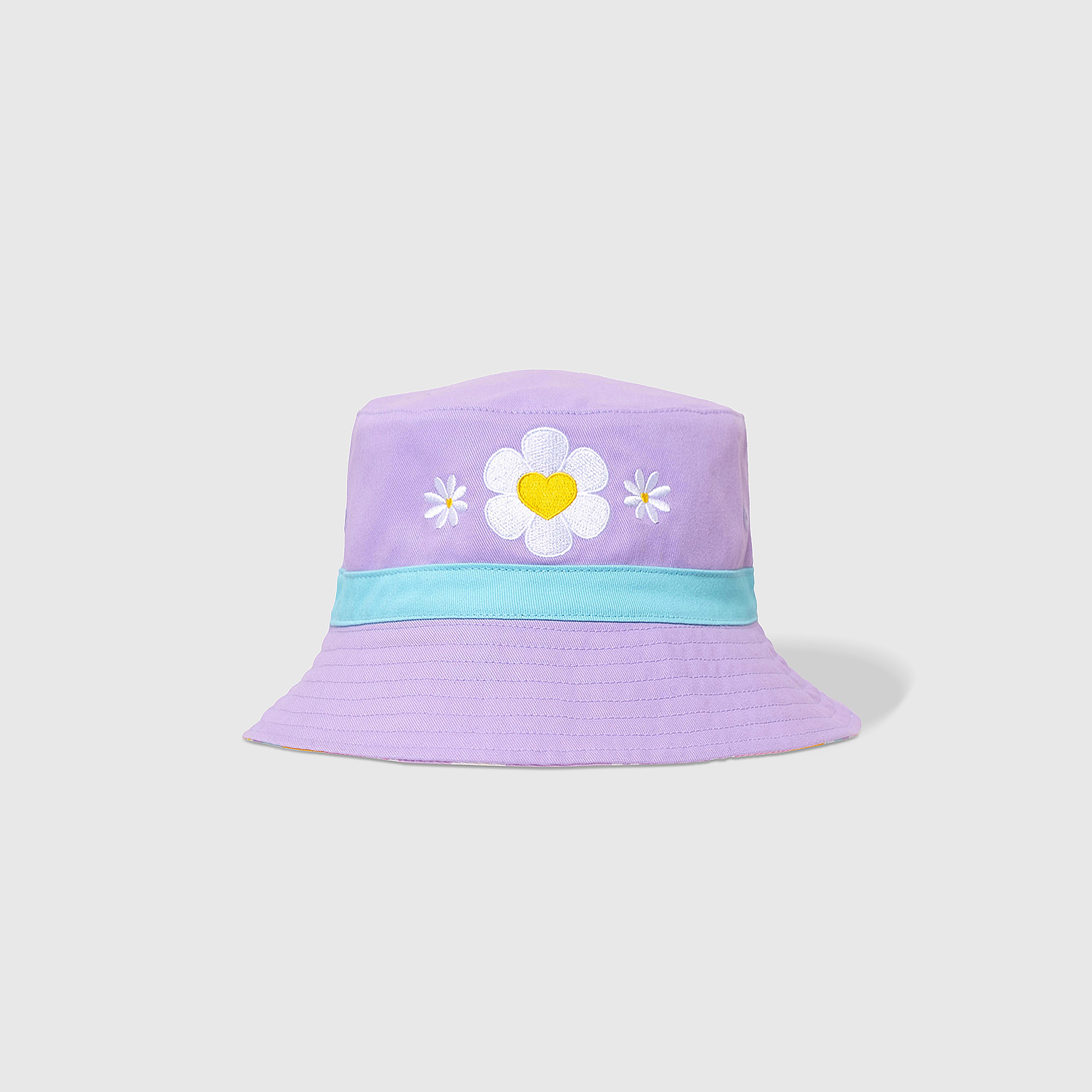 Reversible Bucket Hat – Happy Daisy Stripes