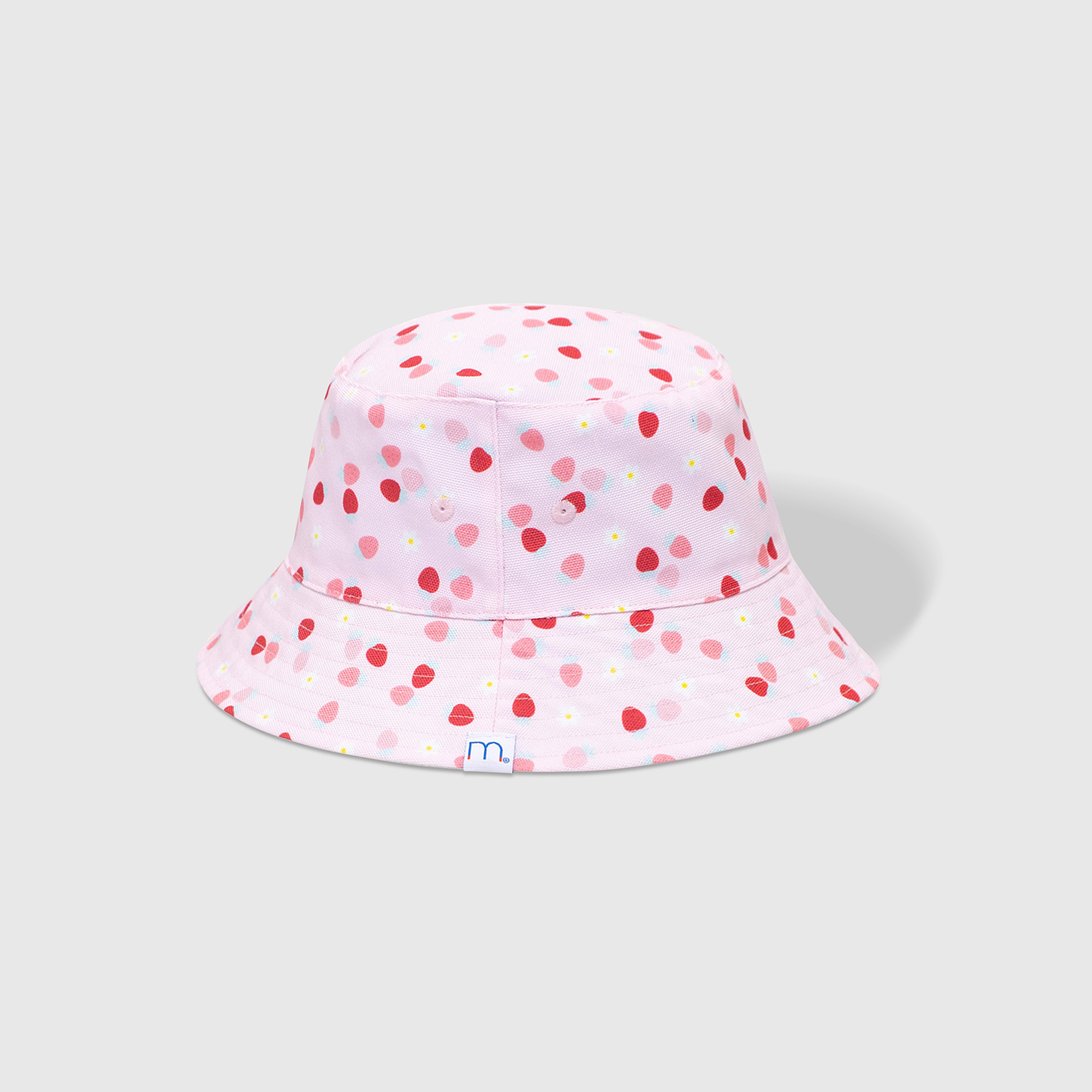 Reversible Bucket Hat – Strawberries + Daisies