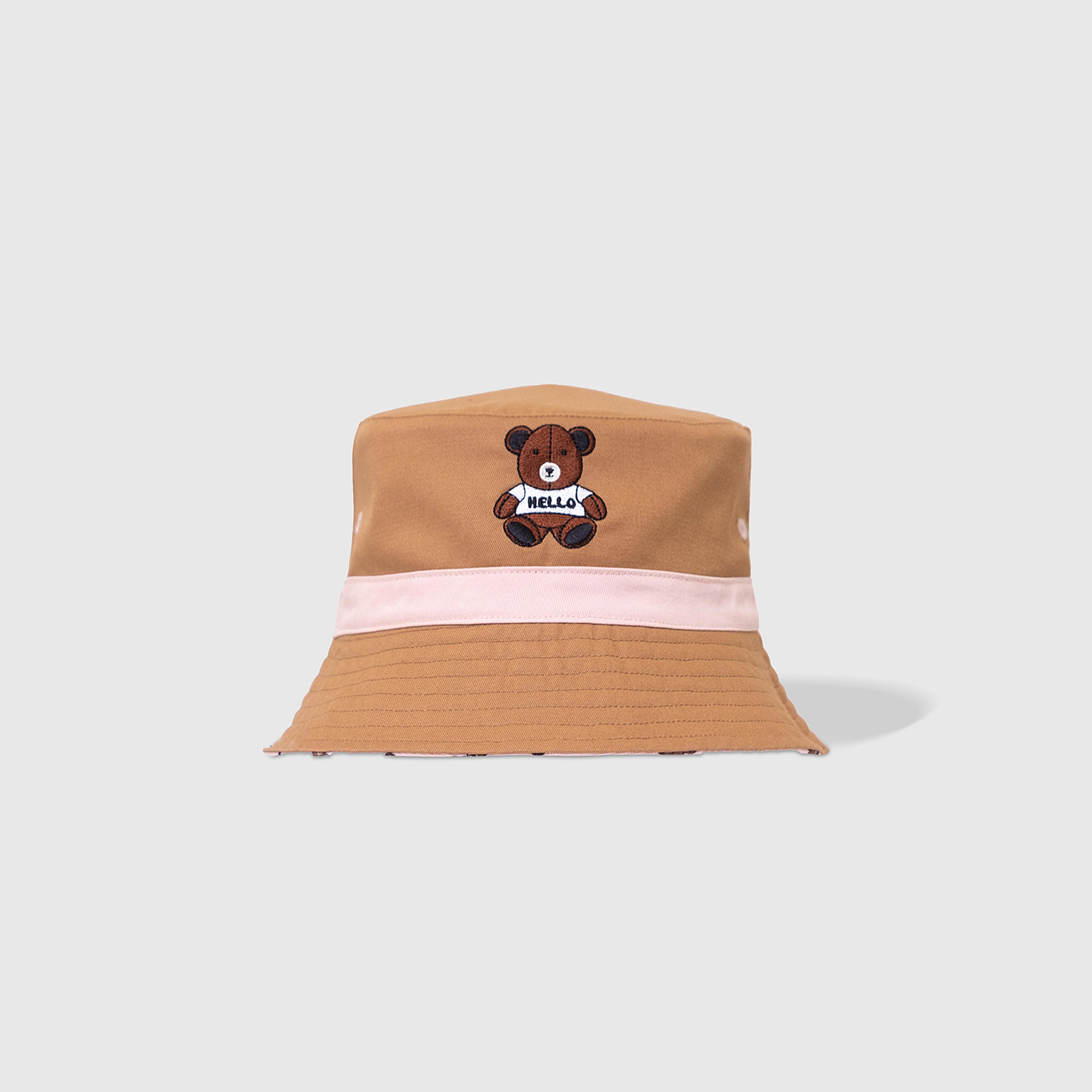 Reversible Bucket Hat – Pals in Print Collection: Teddy Bears