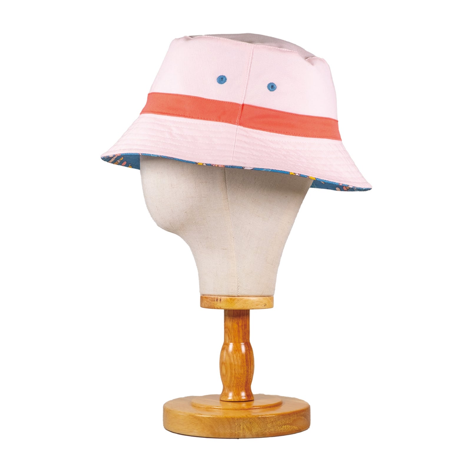 Silver Metallic Kids Bucket Hat with Logo Patch Logo Patch Bucket Hat main image 2