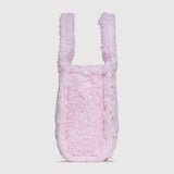 Sherpa Tote Bag – Cozy, Colorful & Convertible with Matching Coin Purse, Strawberries + Daisies