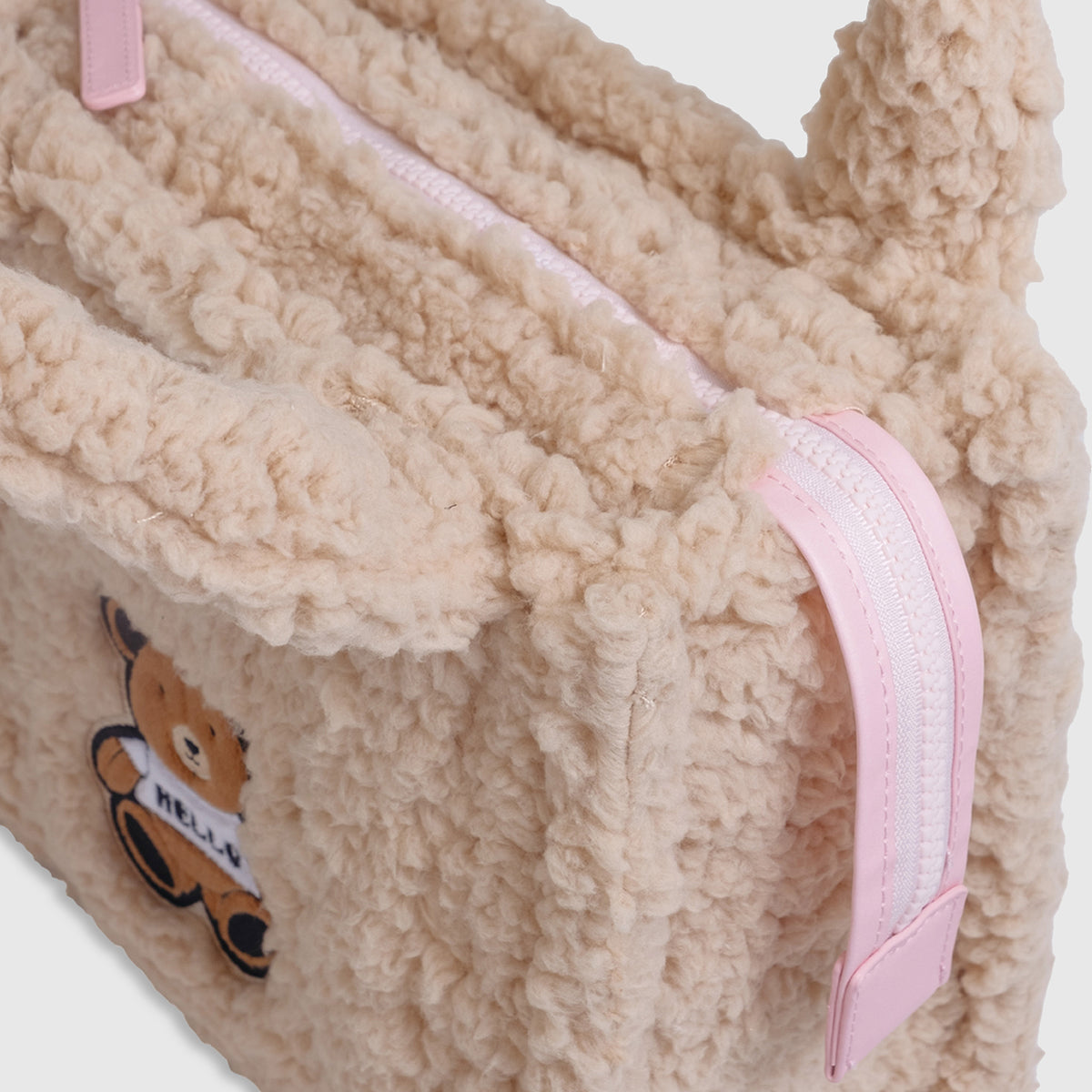 Sherpa Tote Bag – Cozy, Colorful & Convertible with Matching Coin Purse, Teddy Bear