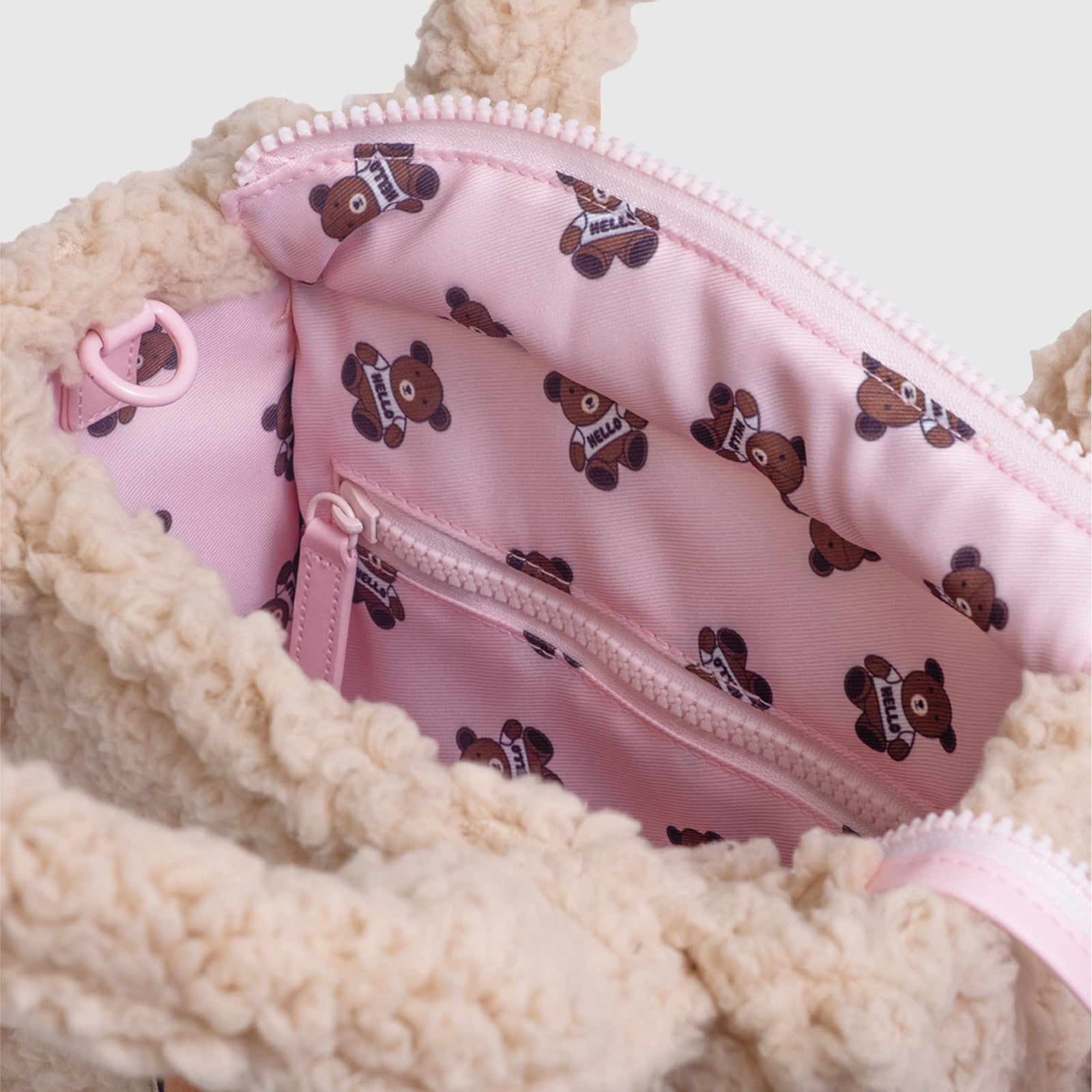 Sherpa Tote + Coin Purse – Teddy Bear Design – mimish, inc.