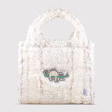 Sherpa Tote Bag – Cozy, Colorful & Convertible with Matching Coin Purse, Lounging Sloth