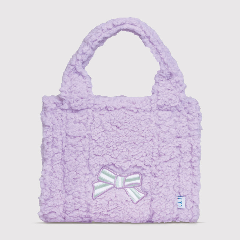 Sherpa Tote Bag – Cozy, Colorful & Convertible with Matching Coin Purse, Bows