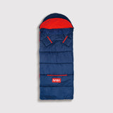 Sleep-N-Pack™ – Big Kid Size | NASA Official Logo & Patches | 2-in-1 Backpack & Sleeping Bag with Cozy Fleece Liner - NAVY
