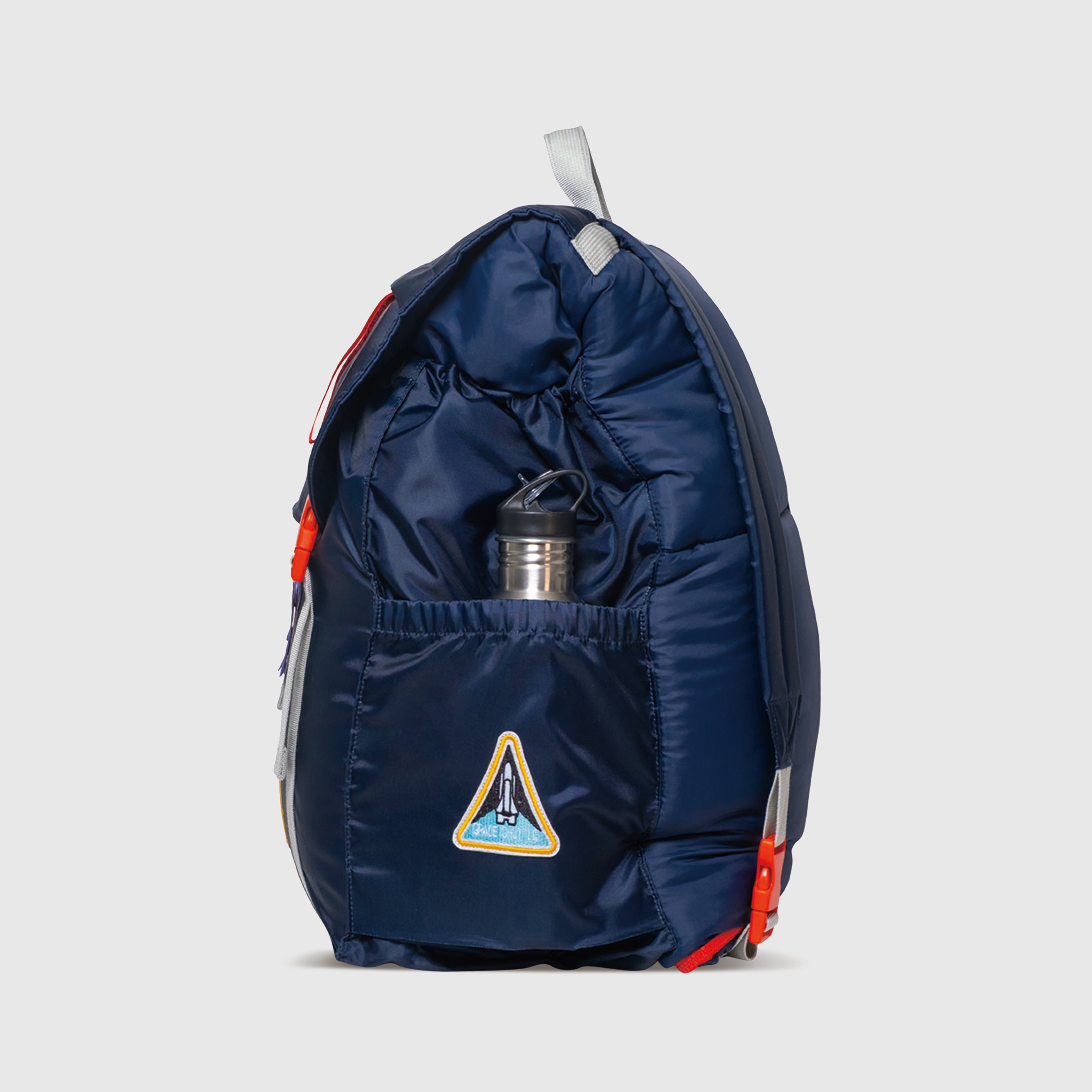 Sleep-N-Pack™ – Big Kid Size | NASA Official Logo & Patches | 2-in-1 Backpack & Sleeping Bag with Cozy Fleece Liner - NAVY