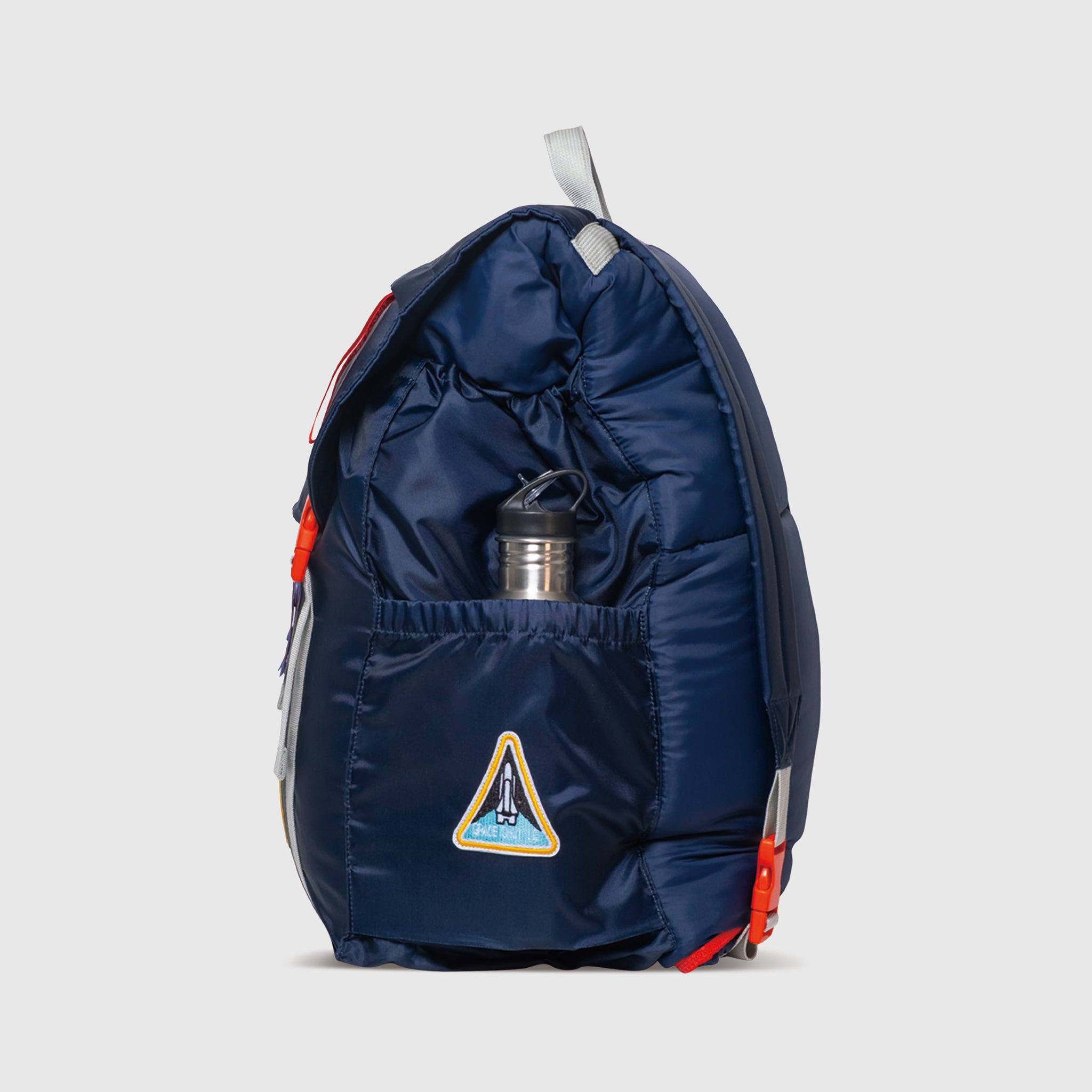 Sleep-N-Pack™ – Big Kid Size | NASA Official Logo & Patches | 2-in-1 Backpack & Sleeping Bag with Cozy Fleece Liner - NAVY