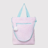 Snuggle Tote XL – The Oversized Sherpa Tote Bag for Sleepovers, Cotton Candy