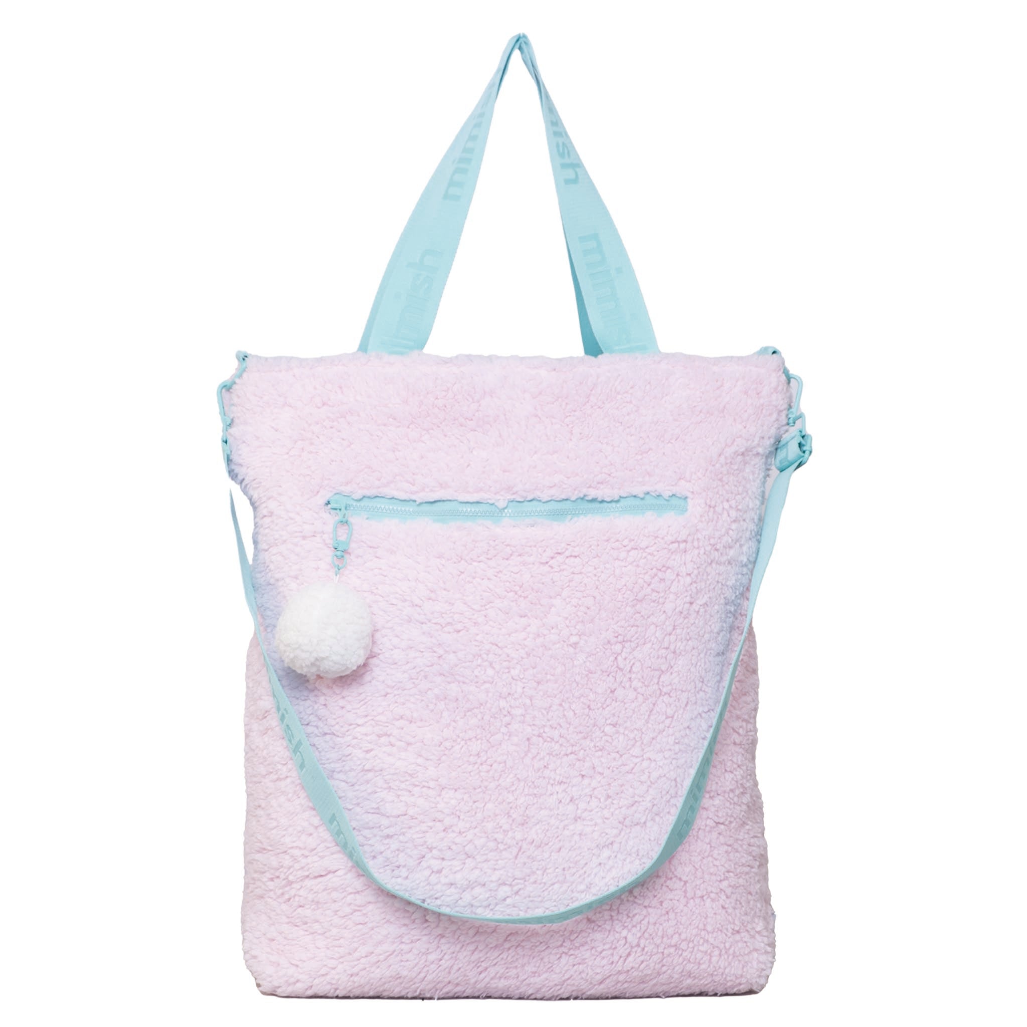 Snuggle Tote XL – The Oversized Sherpa Tote Bag for Sleepovers, Cotton Candy