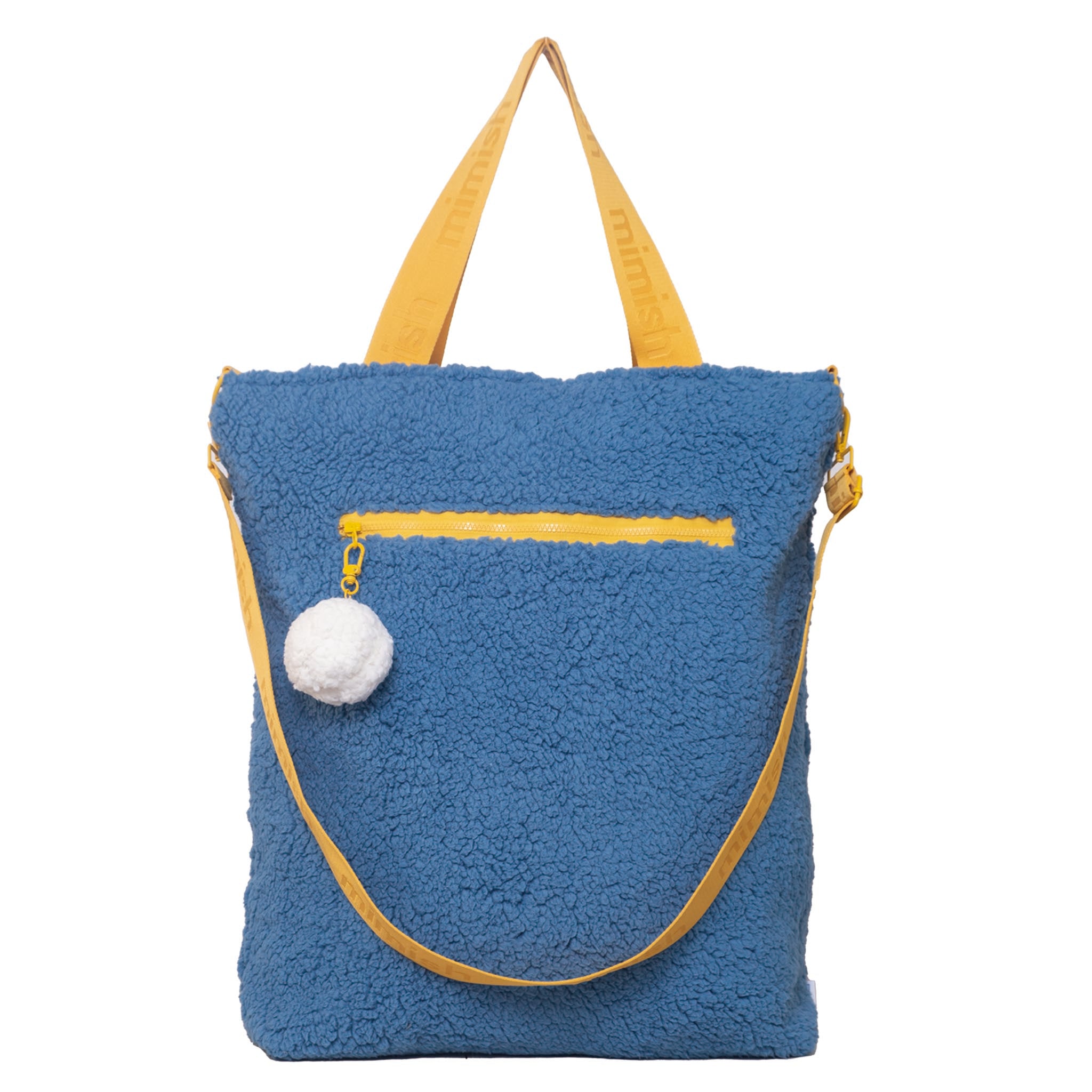 Snuggle Tote XL – The Oversized Sherpa Tote Bag for Sleepovers, Hudson Blue