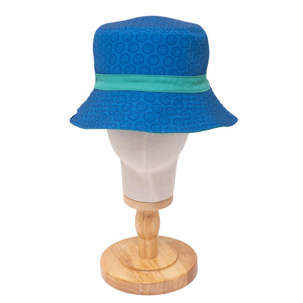 Reversible Bucket Hat – Blue Smile