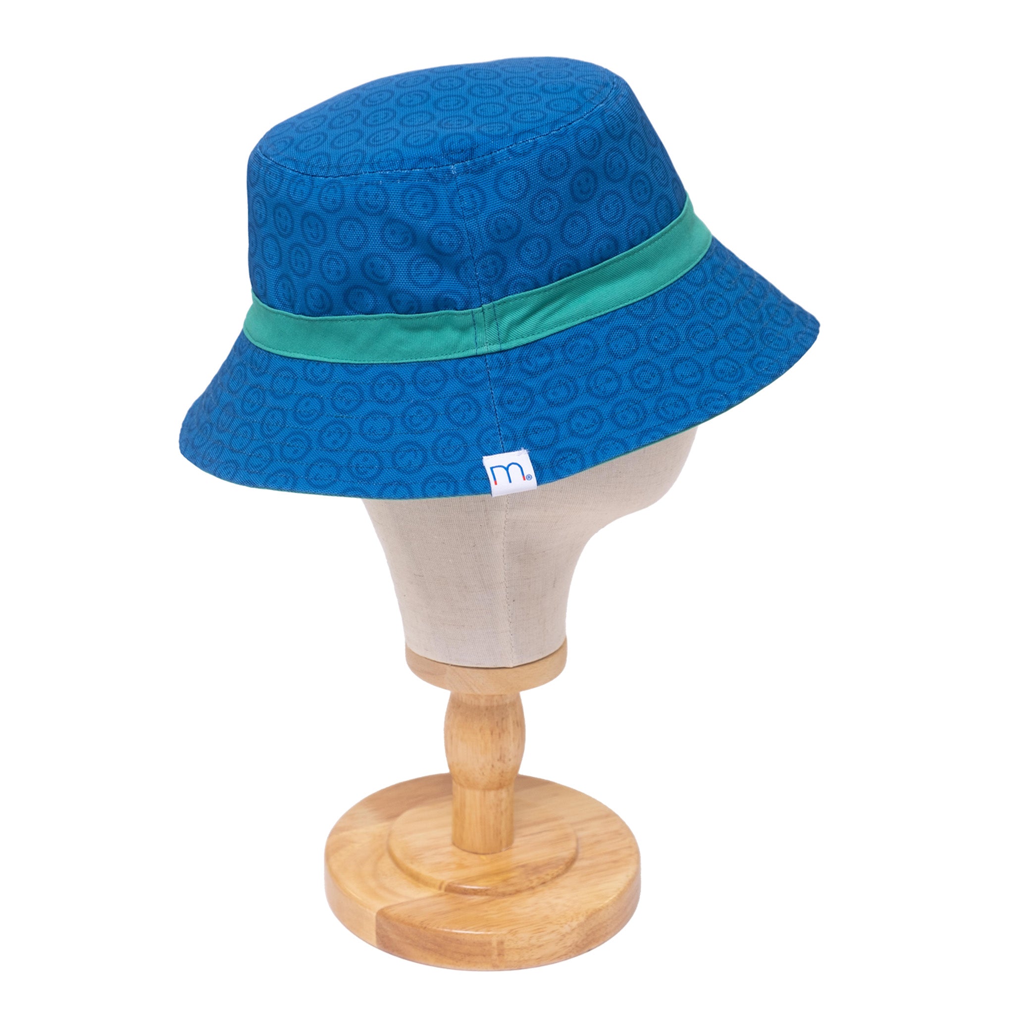 Reversible Bucket Hat – Blue Smile