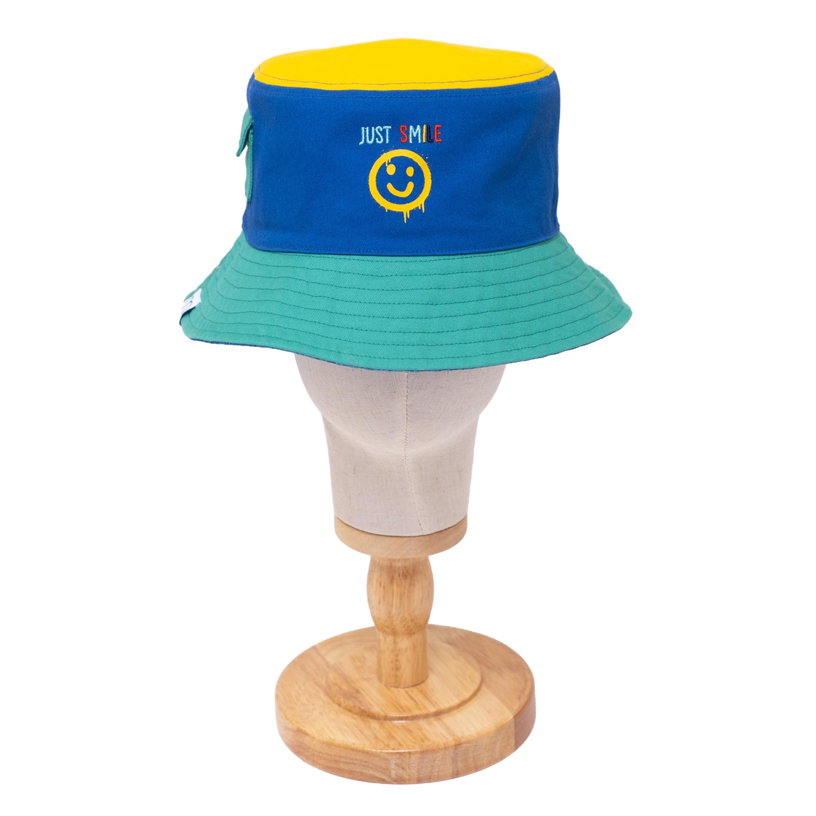 Reversible Bucket Hat – Blue Smile Design – mimish, inc display picture 2