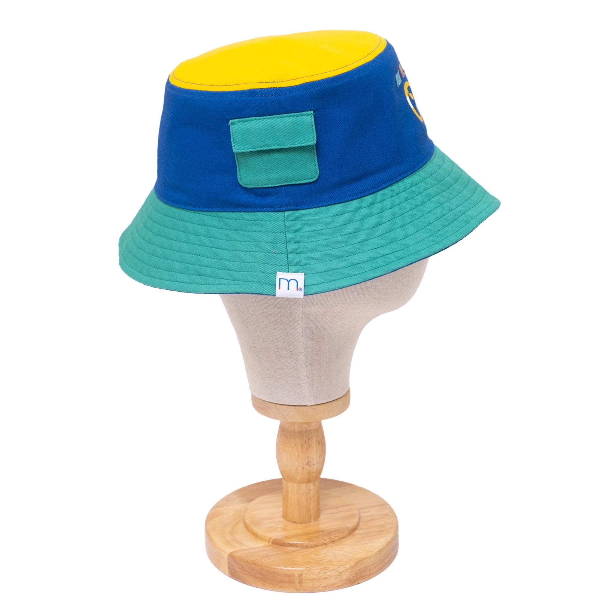 Reversible Bucket Hat – Blue Smile