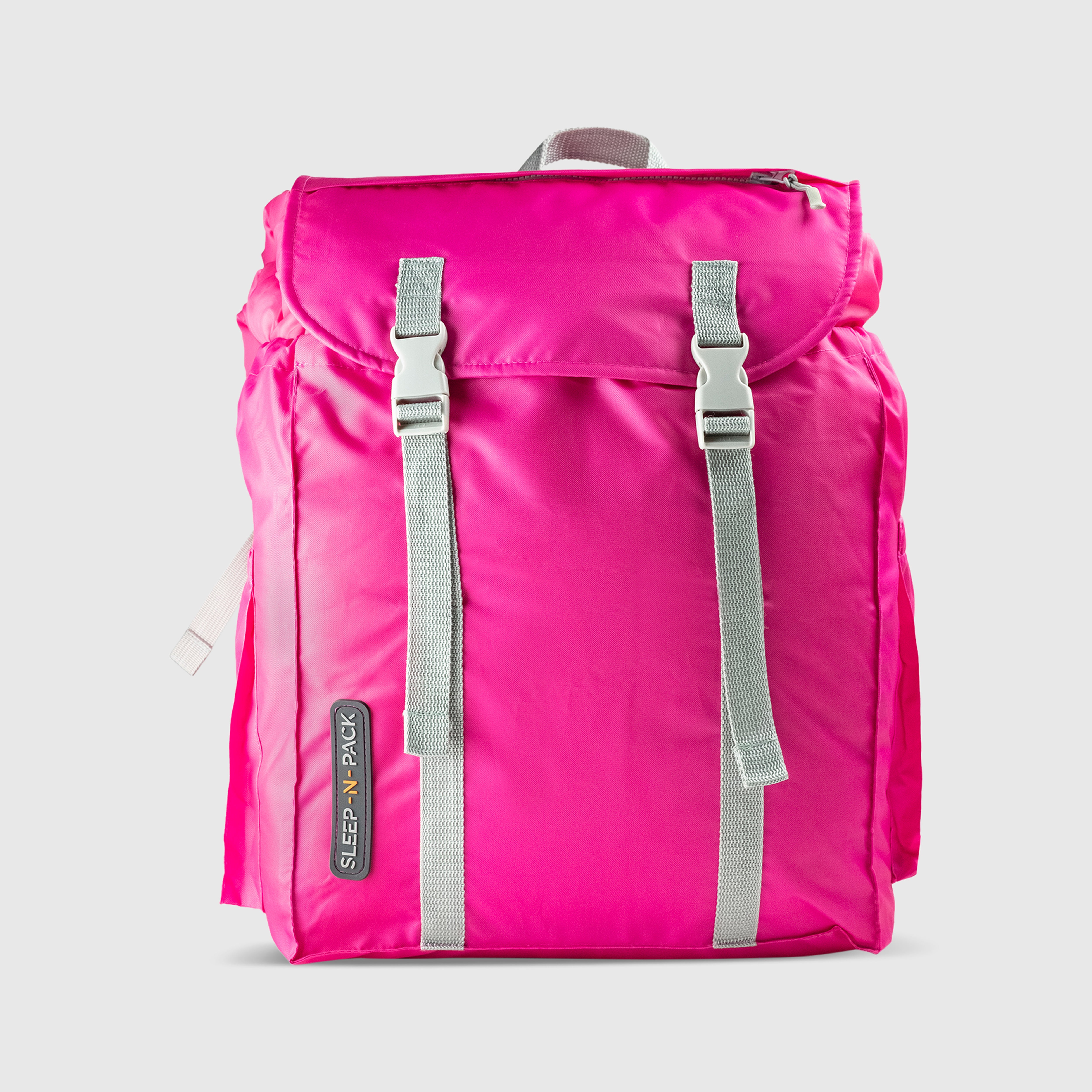 Sleep-n-pack: Packable Sleeping Bag, Big Kid 7-12+ yrs - Hibiscus Pink/Coconut Sherpa