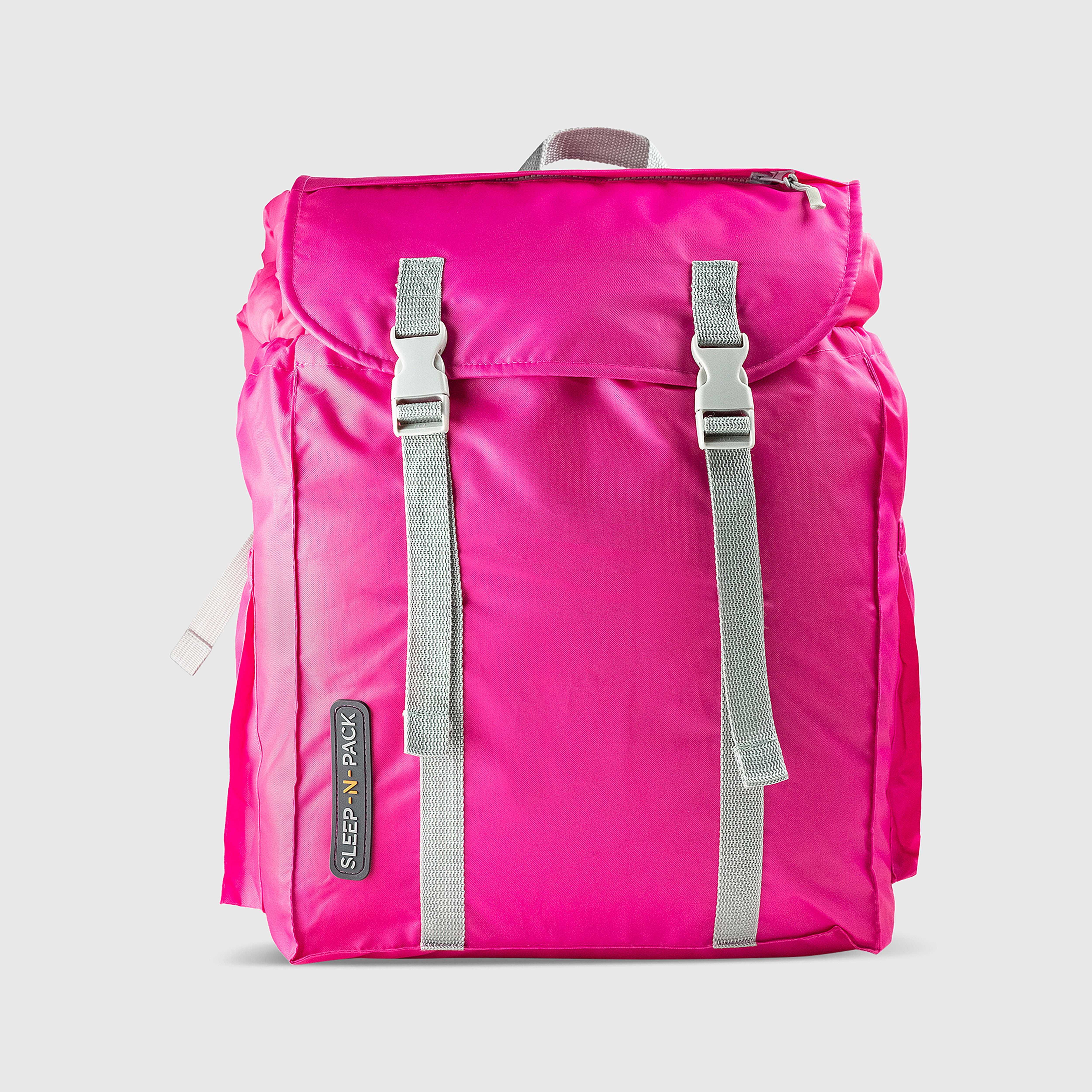 Sleep-n-pack: Packable Sleeping Bag, Big Kid 7-12+ yrs - Hibiscus Pink/Coconut Sherpa