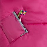 Sleep-n-pack: Packable Sleeping Bag, Big Kid 7-12+ yrs - Hibiscus Pink/Coconut Sherpa