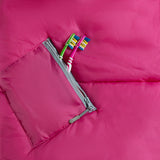 Sleep-n-pack: Packable Sleeping Bag, Big Kid 7-12+ yrs - Hibiscus Pink/Coconut Sherpa