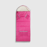 Sleep-n-pack: Packable Sleeping Bag, Big Kid 7-12+ yrs - Hibiscus Pink/Coconut Sherpa