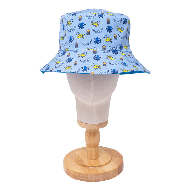 Reversible Glow-in-the-Dark Bucket Hat – Sea Critters