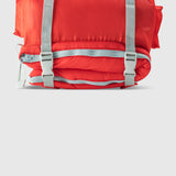 Sleep-n-pack: Packable Sleeping Bag, Big Kid 7-12+ yrs - Fiery Red/Grey Sherpa