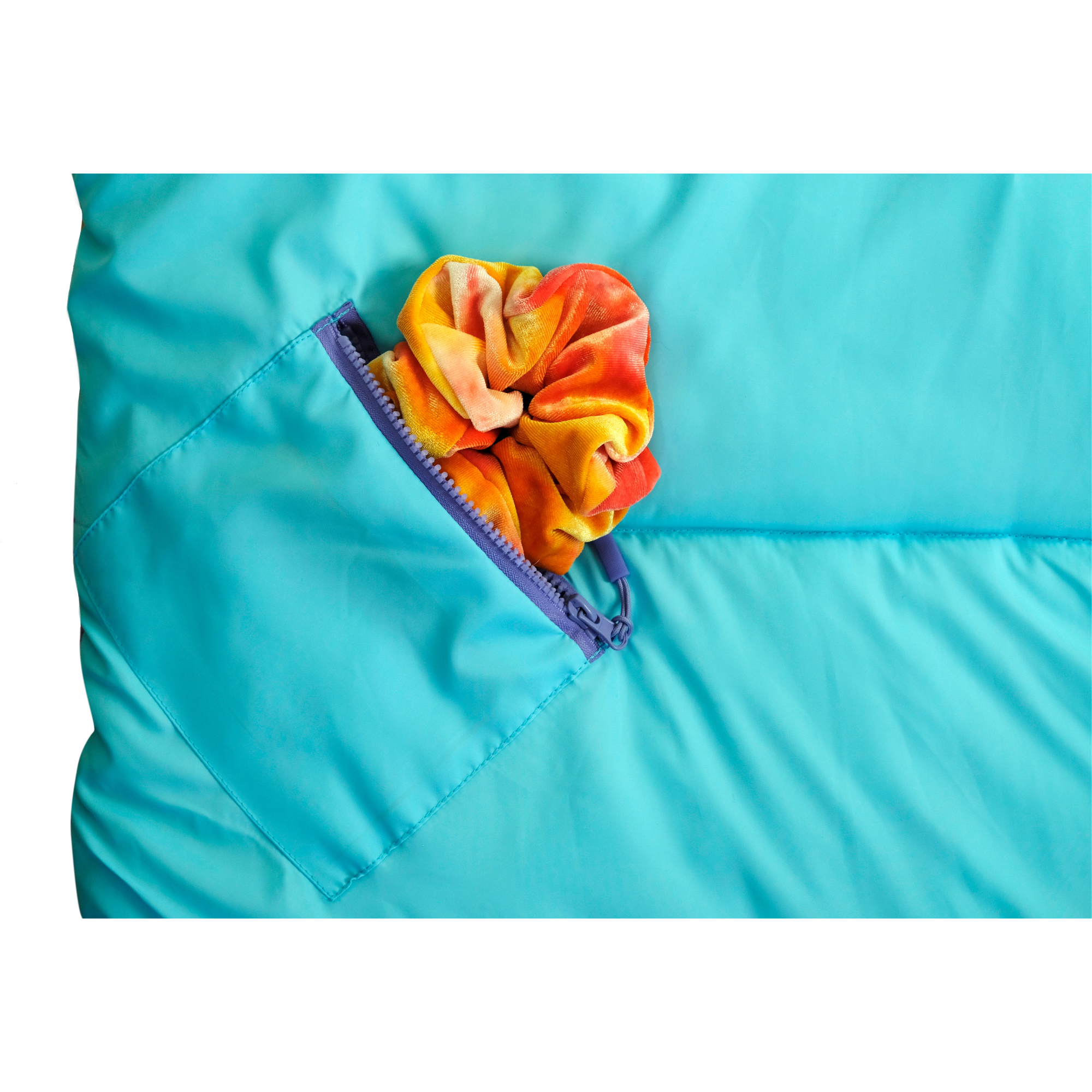 Sleep-n-pack: Packable Sleeping Bag, Big Kid 7-12+ yrs - ClearWater/Violet Dream Sherpa