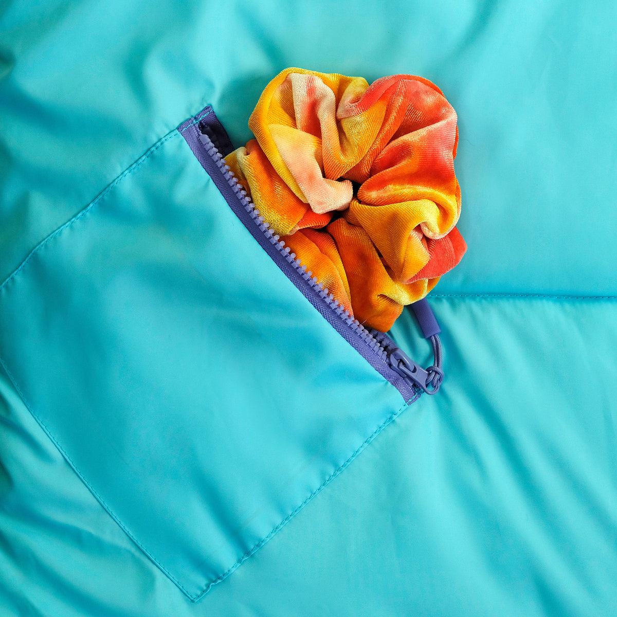 Sleep-n-pack: Packable Sleeping Bag, Big Kid 7-12+ yrs - ClearWater/Violet Dream Sherpa