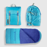 Sleep-n-pack: Packable Sleeping Bag, Big Kid 7-12+ yrs - ClearWater/Violet Dream Sherpa