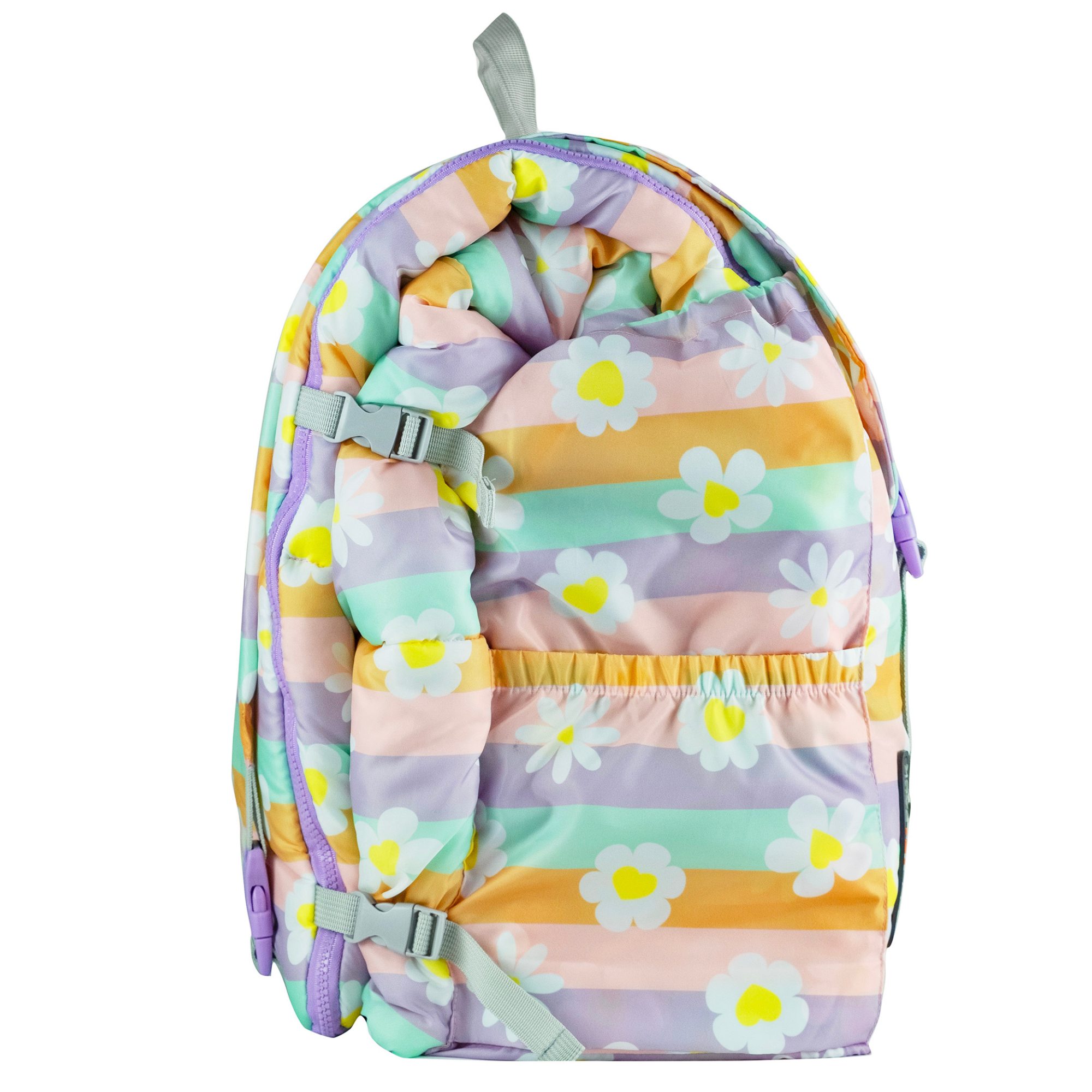 Sleep-n-pack: Packable Sleeping Bag, Big Kid 7-12+ yrs  - Happy Daisy Stripes