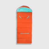 Sleep-n-pack: Packable Sleeping Bag, Big Kid 7-12+ yrs - Orange Oasis/Turquoise Sherpa