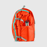 Sleep-n-pack: Packable Sleeping Bag, Big Kid 7-12+ yrs - Orange Oasis/Turquoise Sherpa