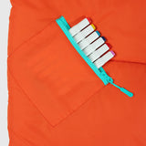 Sleep-n-pack: Packable Sleeping Bag, Big Kid 7-12+ yrs - Orange Oasis/Turquoise Sherpa