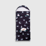 Sleep-N-Pack™ Big Kid Sleeping Bag Backpack – Lounging Sloths in Black
