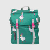 Sleep-N-Pack™ Big Kid Sleeping Bag Backpack – Silly Ducks in Golf Green