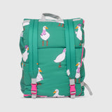 Sleep-N-Pack™ Big Kid Sleeping Bag Backpack – Silly Ducks in Golf Green