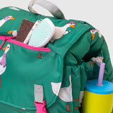 Sleep-N-Pack™ Big Kid Sleeping Bag Backpack – Silly Ducks in Golf Green