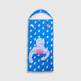 Sleep-N-Pack™ Big Kid Sleeping Bag Backpack – French Poodle Print in Brilliant Blue