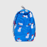 Sleep-N-Pack™ Big Kid Sleeping Bag Backpack – French Poodle Print in Brilliant Blue