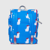 Sleep-N-Pack™ Big Kid Sleeping Bag Backpack – French Poodle Print in Brilliant Blue