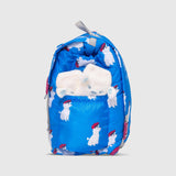 Sleep-N-Pack™ Big Kid Sleeping Bag Backpack – French Poodle Print in Brilliant Blue