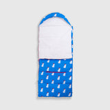 Sleep-N-Pack™ Big Kid Sleeping Bag Backpack – French Poodle Print in Brilliant Blue