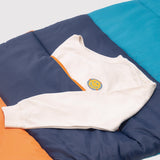 Sleep-N-Pack™ – Big Kid Size | Color Block Camp Collection: Enamel Blue, Persimmon & Navy Blue