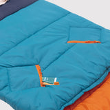 Sleep-N-Pack™ – Big Kid Size | Color Block Camp Collection: Enamel Blue, Persimmon & Navy Blue