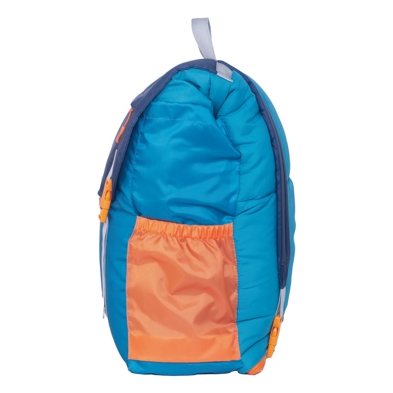 Sleep-N-Pack™ – Big Kid Size | Color Block Camp Collection: Enamel Blue, Persimmon & Navy Blue