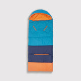 Sleep-N-Pack™ – Big Kid Size | Color Block Camp Collection: Enamel Blue, Persimmon & Navy Blue