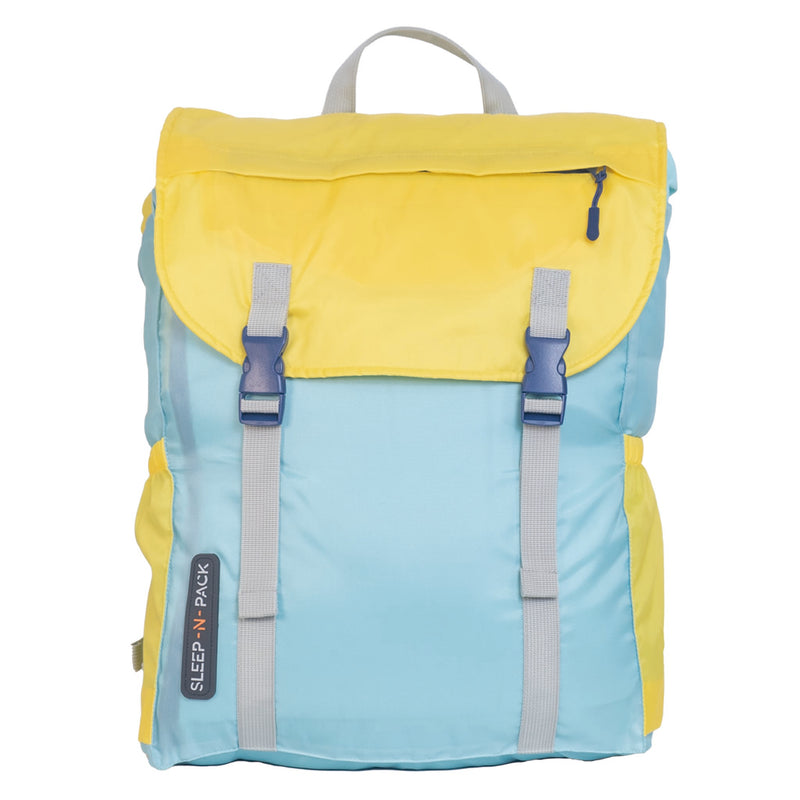 Sleep-N-Pack™ – Big Kid Size | Color Block Cali Teal, Buttercup Yellow & Navy Blue