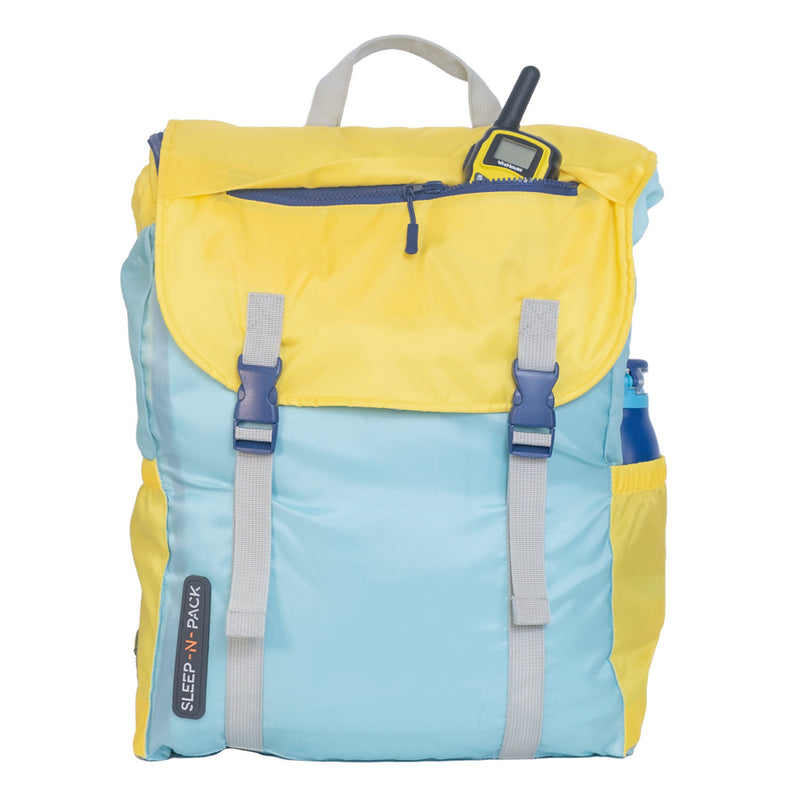 Sleep-N-Pack™ – Big Kid Size | Color Block Cali Teal, Buttercup Yellow & Navy Blue