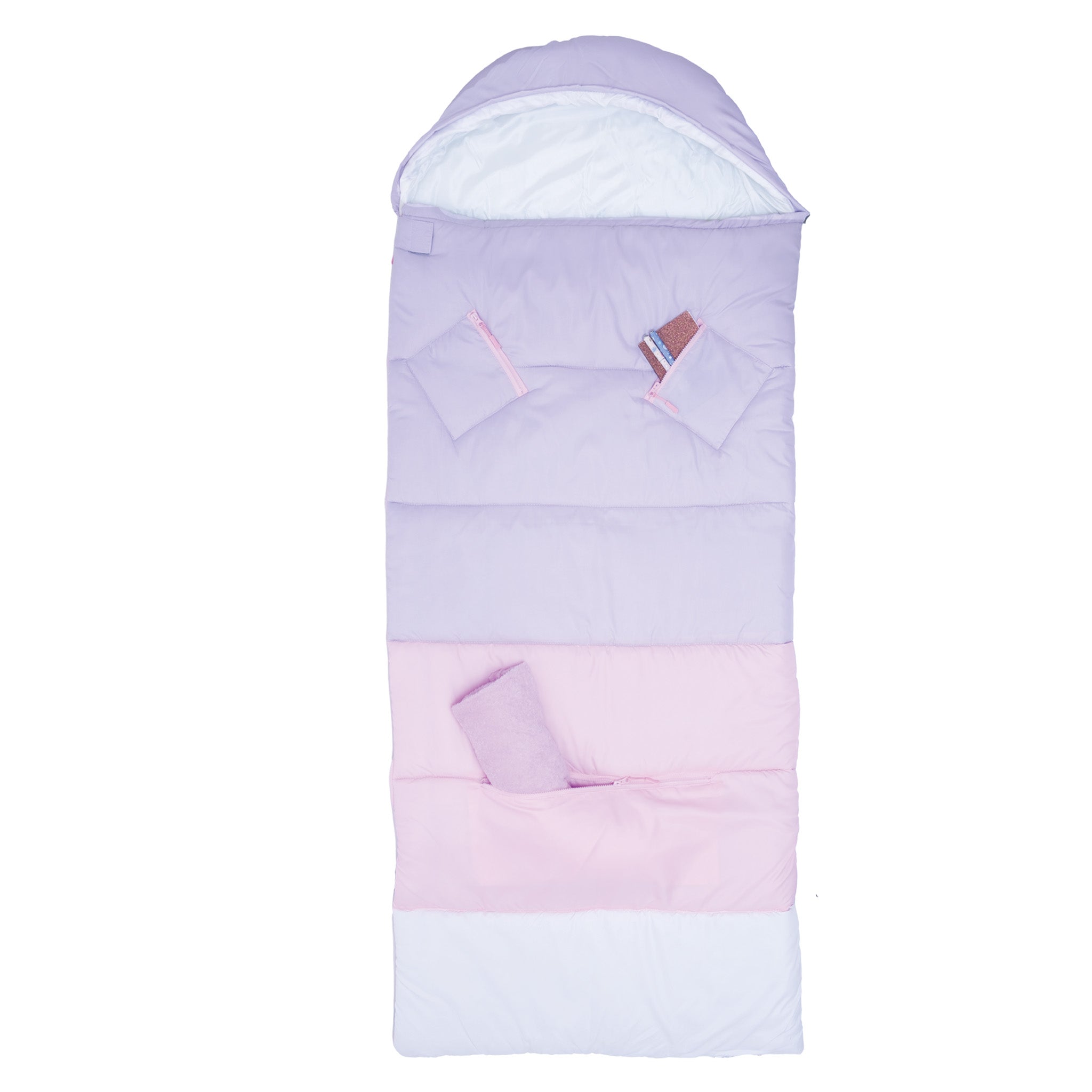 Sleep-N-Pack™ – Big Kid Size | Color Block Pink/Lilac/Coconut