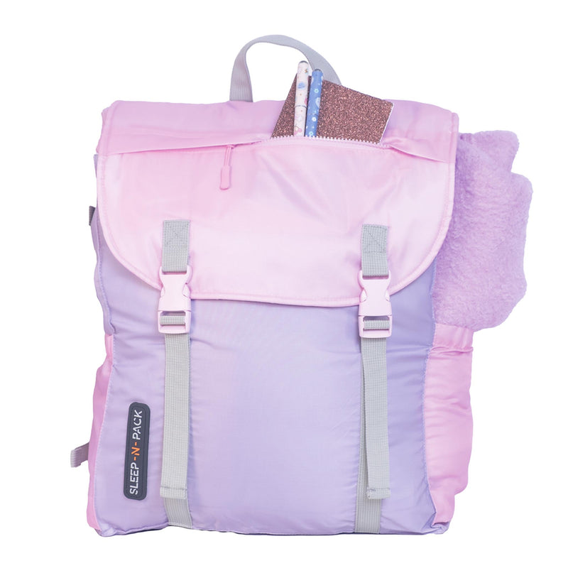 Sleep-N-Pack™ – Big Kid Size | Color Block Pink/Lilac/Coconut